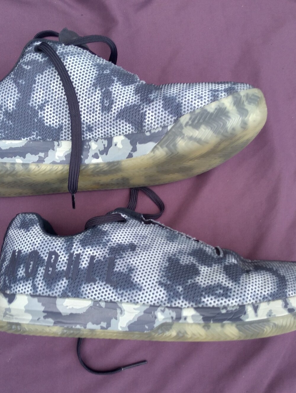 NOBULL Gray and Black Camo Training Shoes